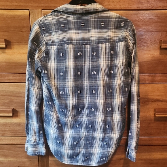 Hollister Blue and White Checkered Button Down Shirt - Picture 5 of 5
